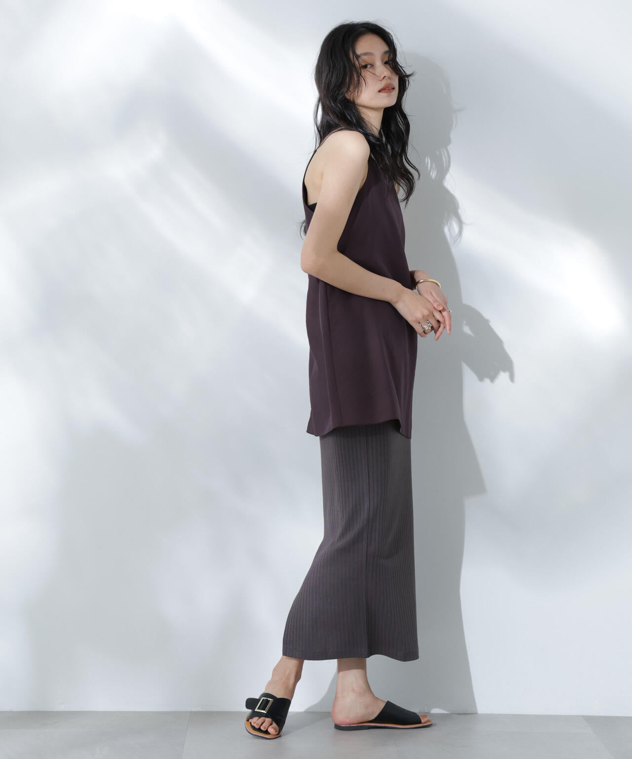 Anti Soaked(R) 汗染み防止リブタイトスカート(セットアップ可) 6695130302