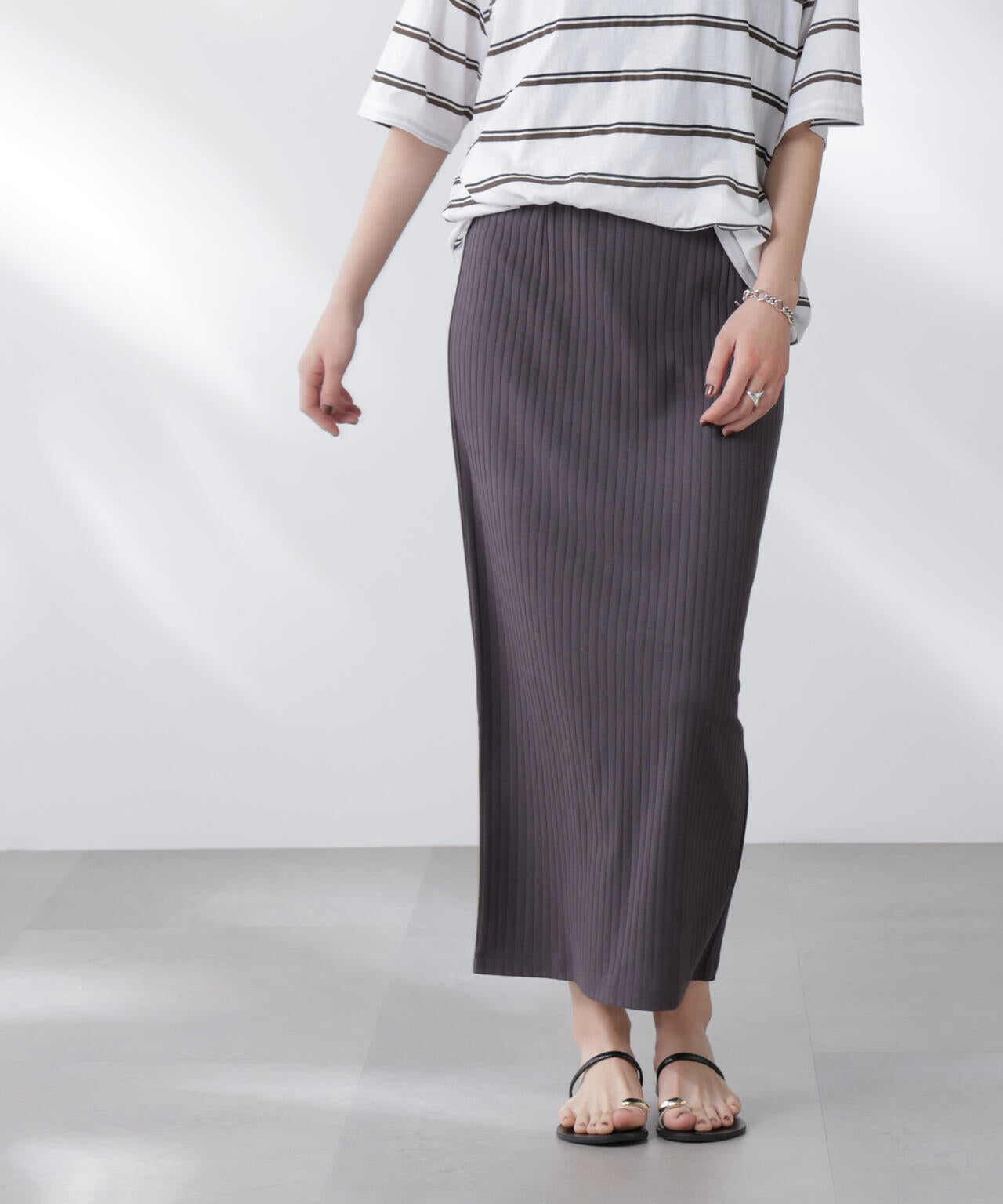 Anti Soaked(R) 汗染み防止リブタイトスカート(セットアップ可) 6695130302