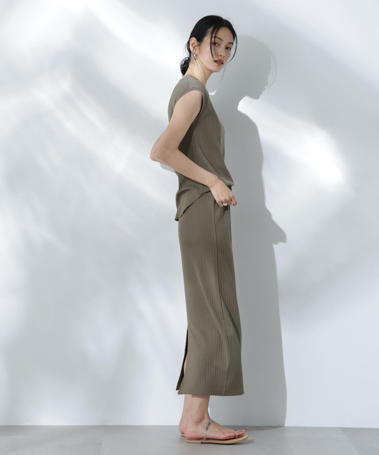 Anti Soaked(R) 汗染み防止リブタイトスカート(セットアップ可) 6695130302