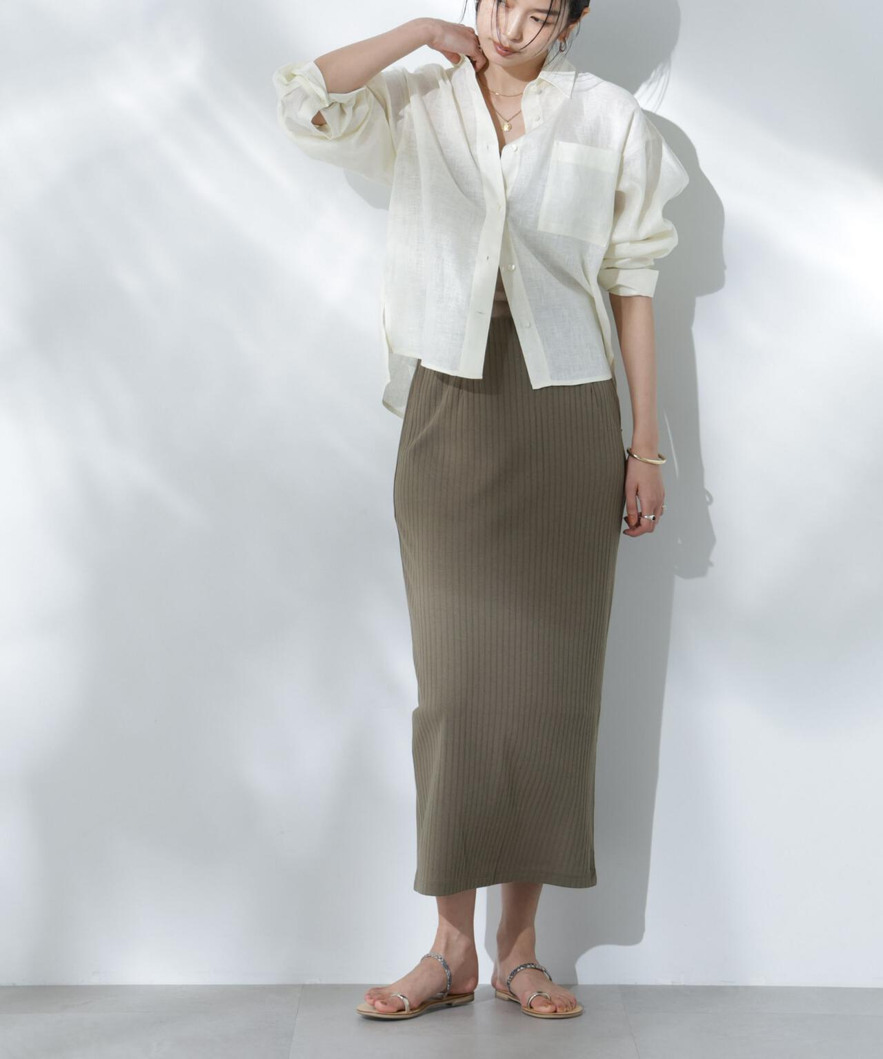 Anti Soaked(R) 汗染み防止リブタイトスカート(セットアップ可) 6695130302