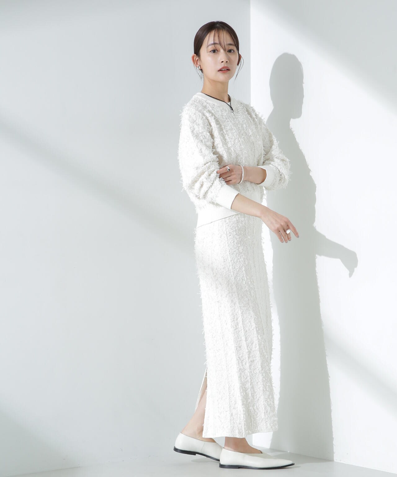 チュールモールニットスカート(セットアップ可) 6695130303