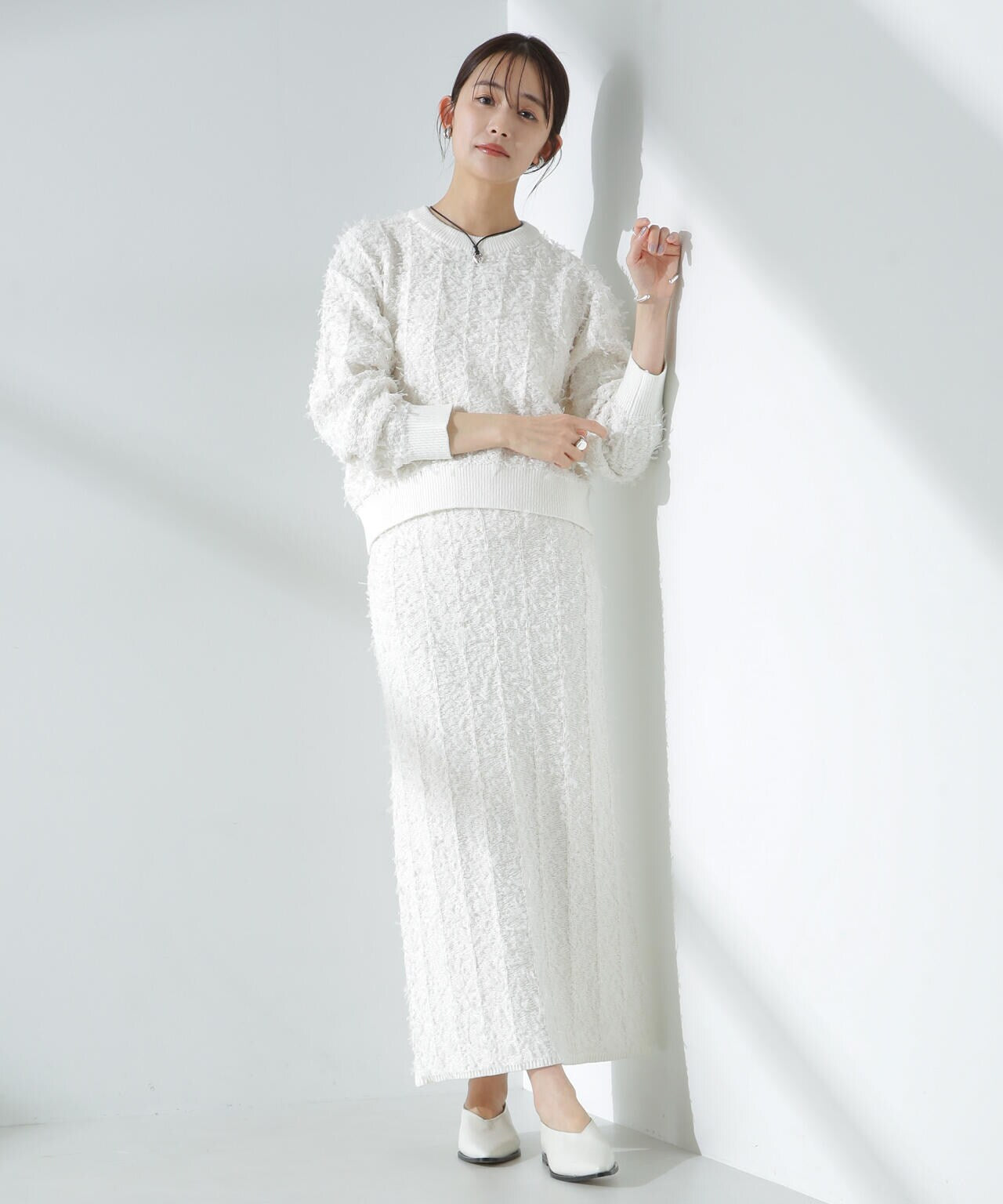 チュールモールニットスカート(セットアップ可) 6695130303