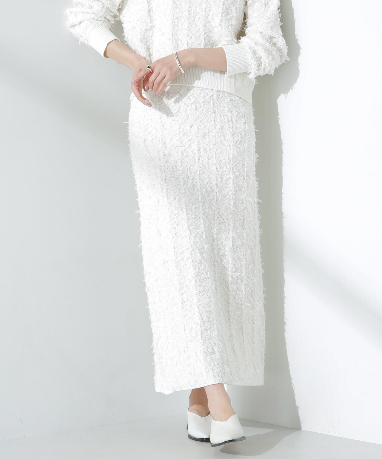 チュールモールニットスカート(セットアップ可) 6695130303