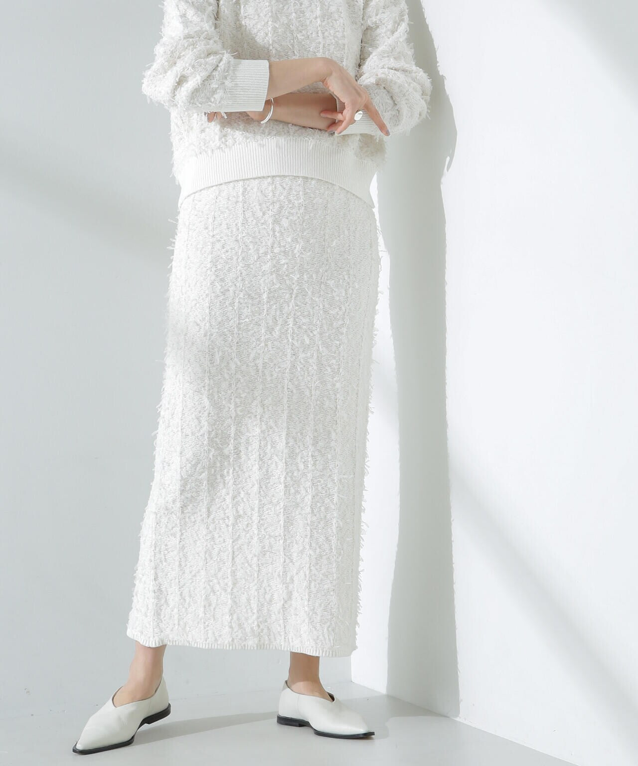 チュールモールニットスカート(セットアップ可) 6695130303