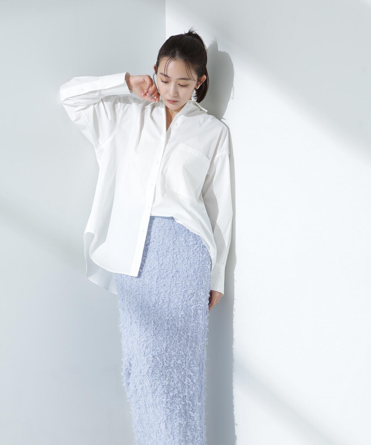 チュールモールニットスカート(セットアップ可) 6695130303