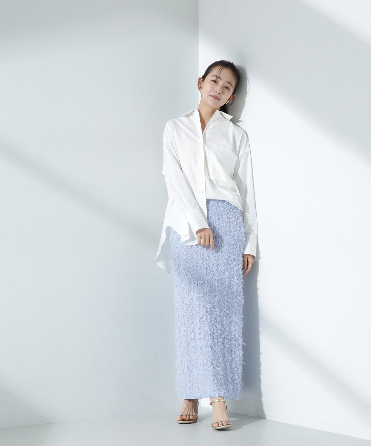 チュールモールニットスカート(セットアップ可) 6695130303