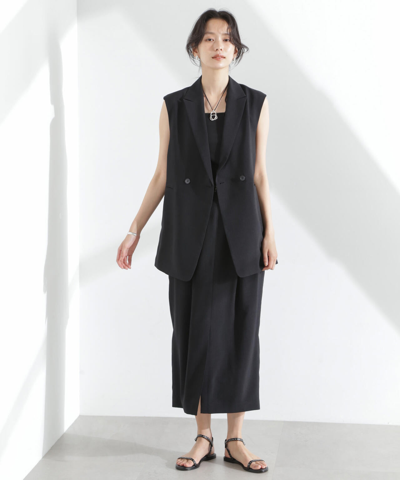 メランジドライ ベルト付きソフトコクーンスカート(セットアップ可) 6695130304