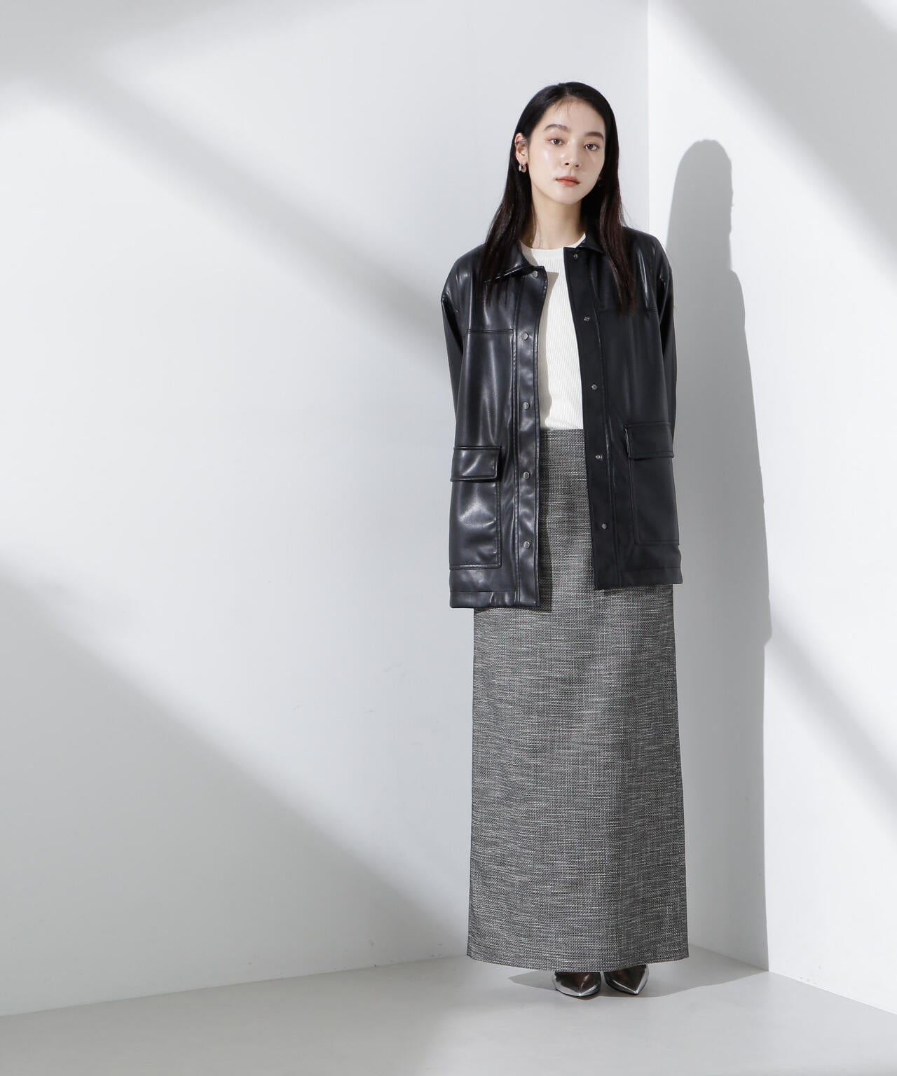 フリンジアウトポケットIラインスカート 6695130309