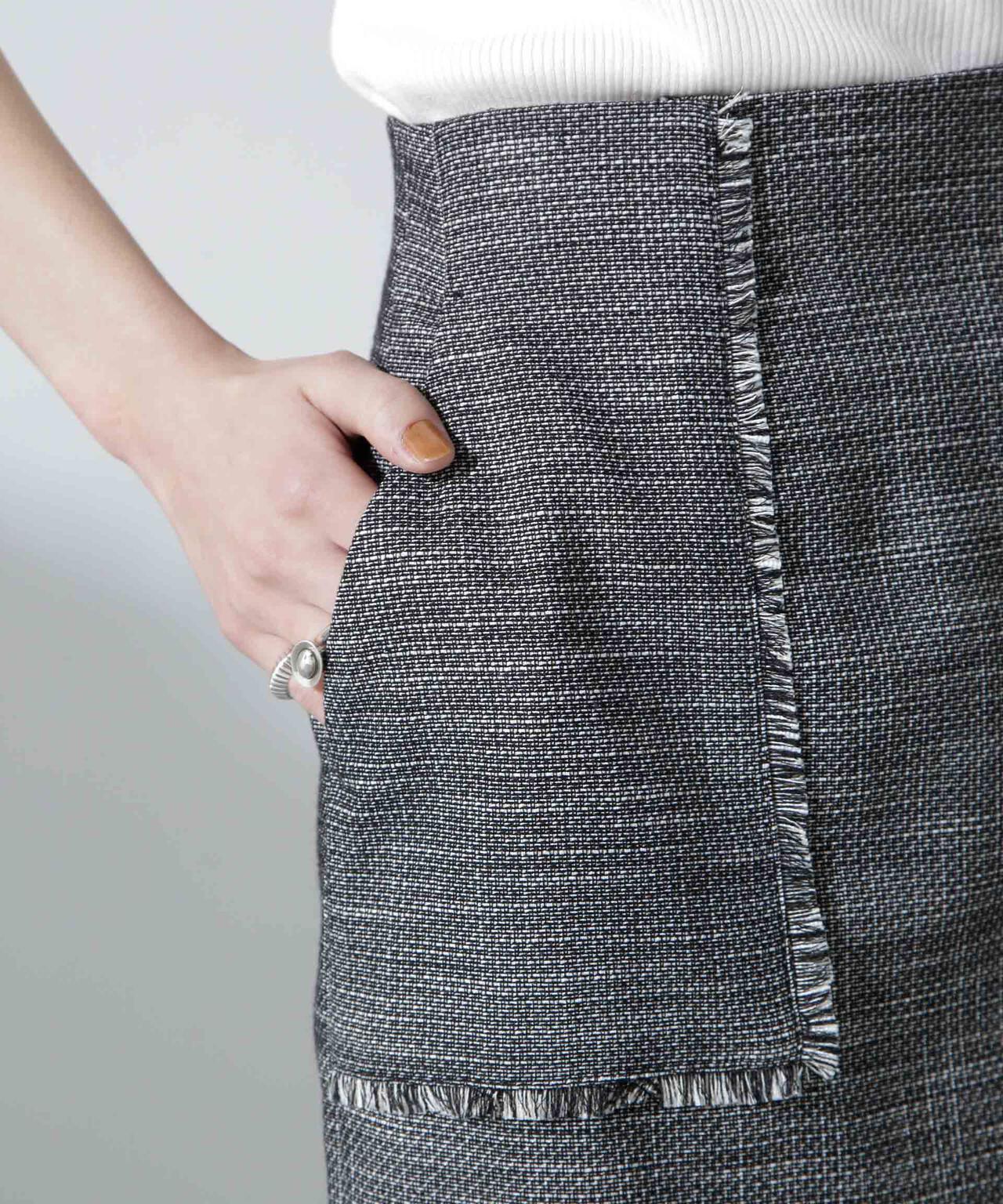 フリンジアウトポケットIラインスカート 6695130309