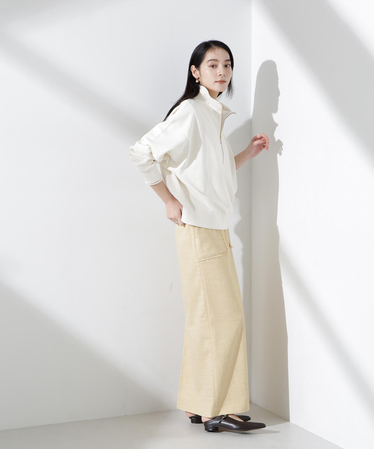 フリンジアウトポケットIラインスカート 6695130309