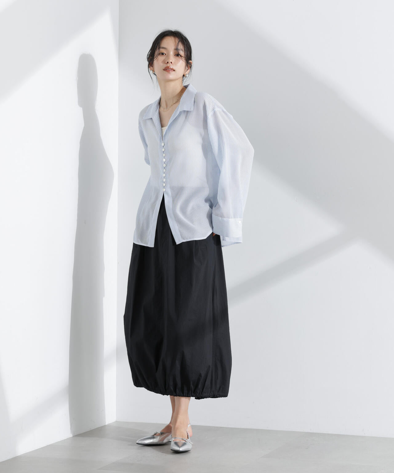 ナイロンワッシャードロストロングスカート 6695130310