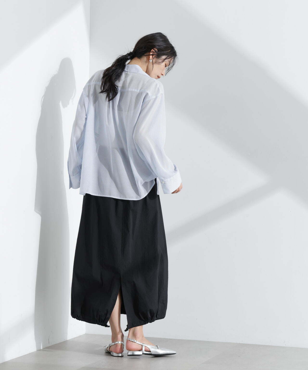 ナイロンワッシャードロストロングスカート 6695130310