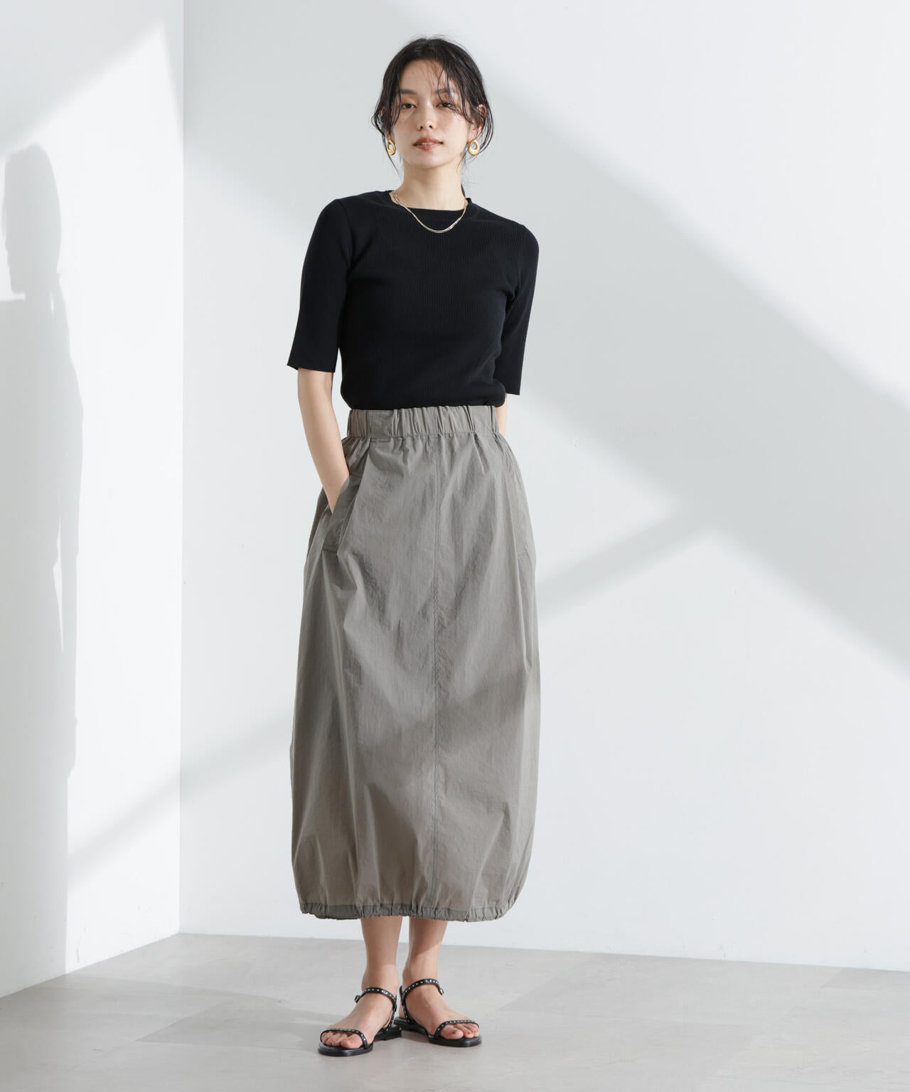 ナイロンワッシャードロストロングスカート 6695130310