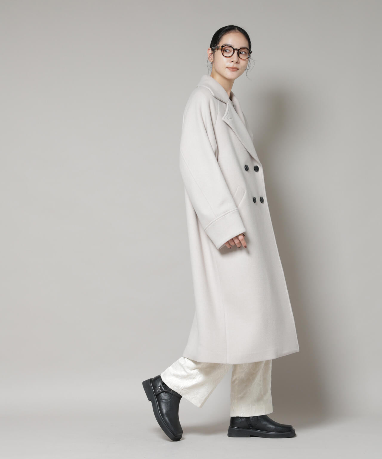 WooLoop コクーンダブルコート 6695211301