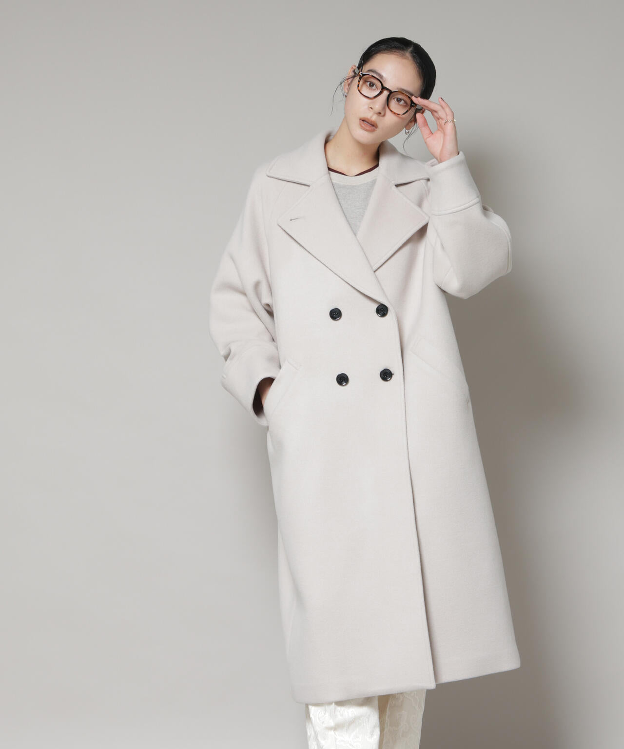 WooLoop コクーンダブルコート 6695211301