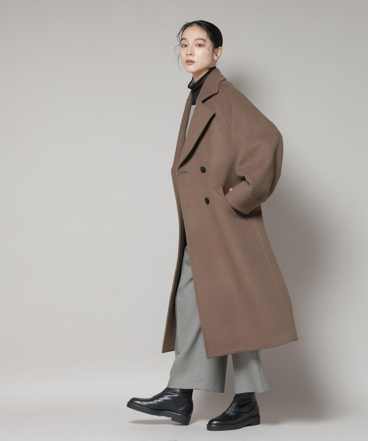 WooLoop コクーンダブルコート 6695211301