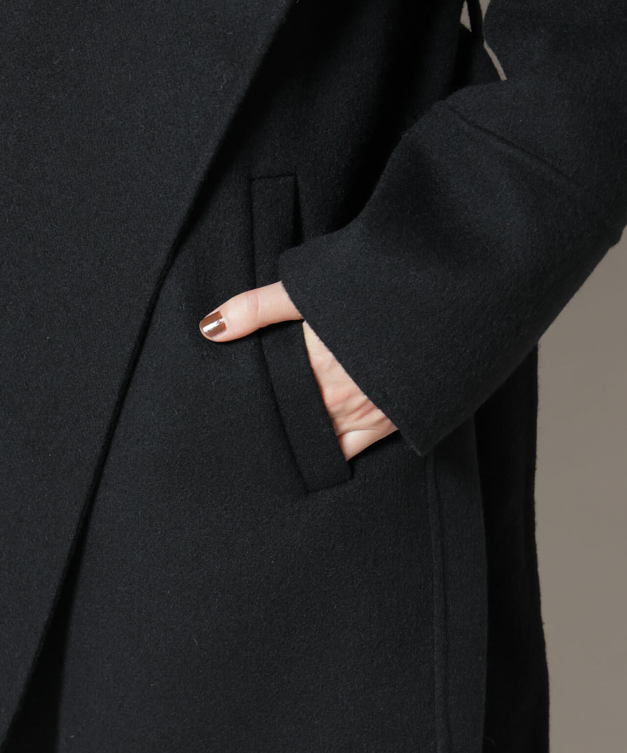 SUPER110blend リバーショールミディコート 6695211302