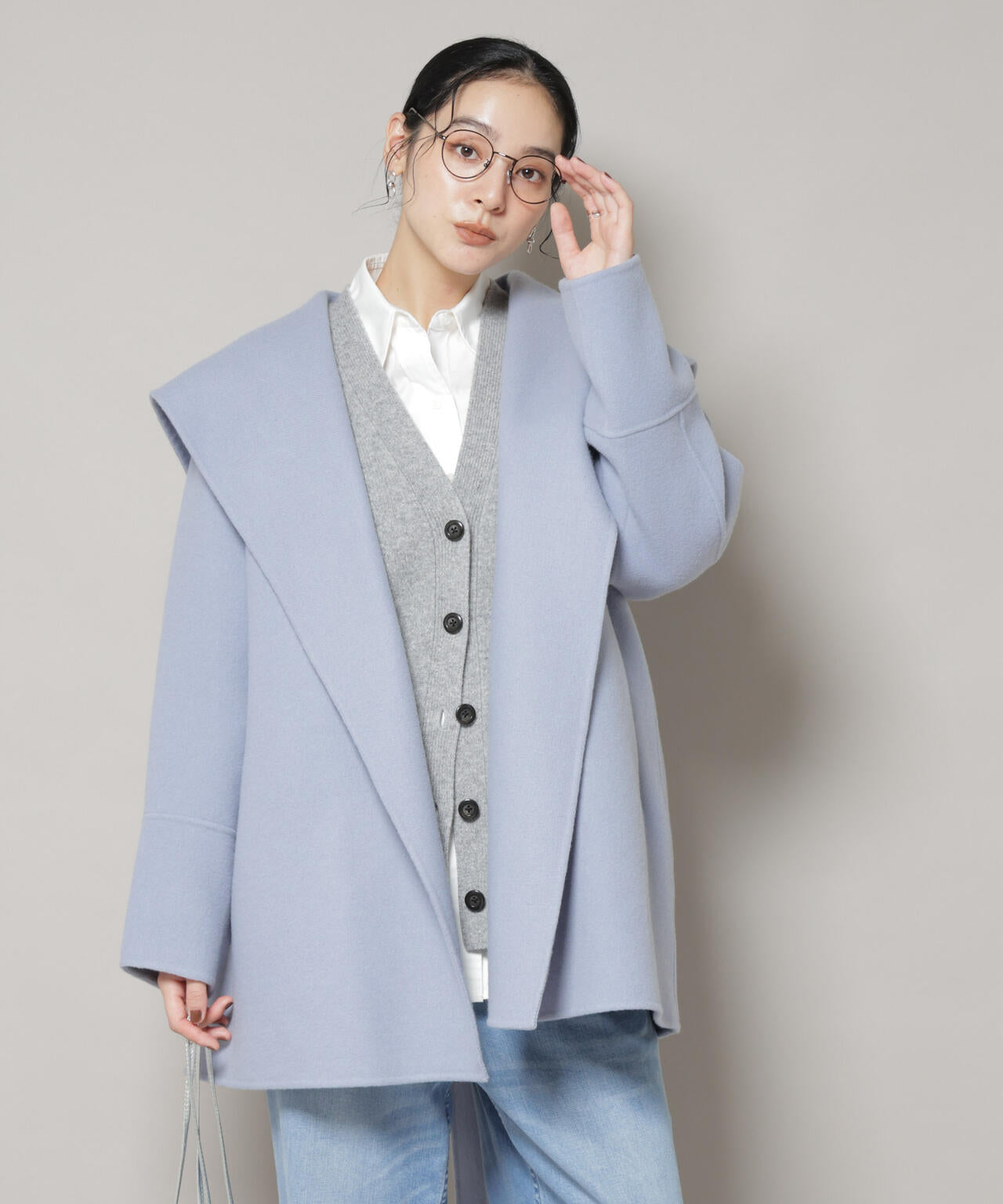 SUPER110blend リバーショールミディコート 6695211302