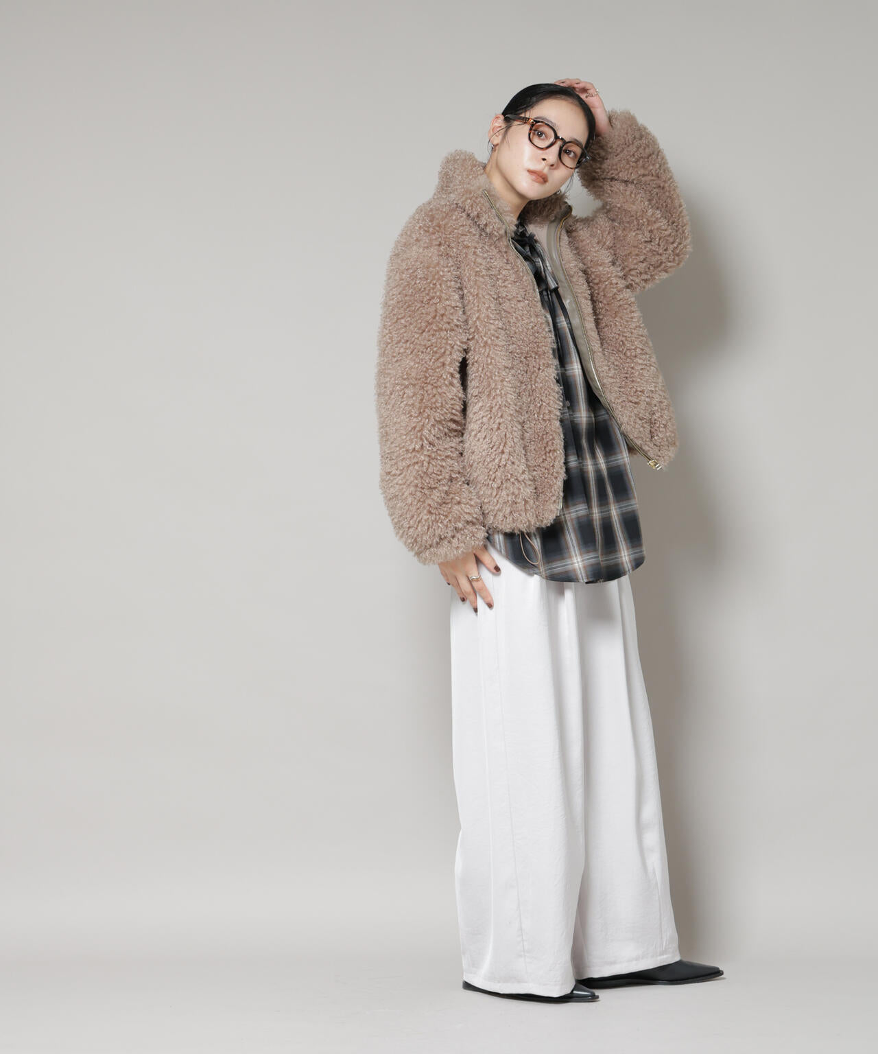 カーリーファースタンドブルゾン 6695212307