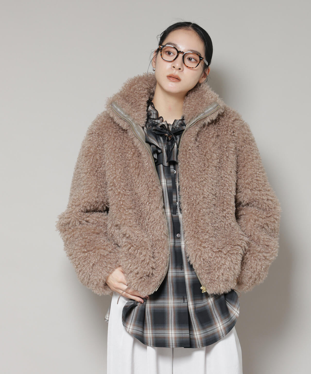 カーリーファースタンドブルゾン 6695212307