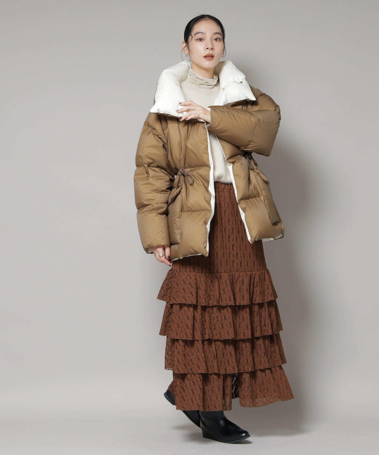 「西川ダウン(R)」バイカラーボリュームダウン 6695214304