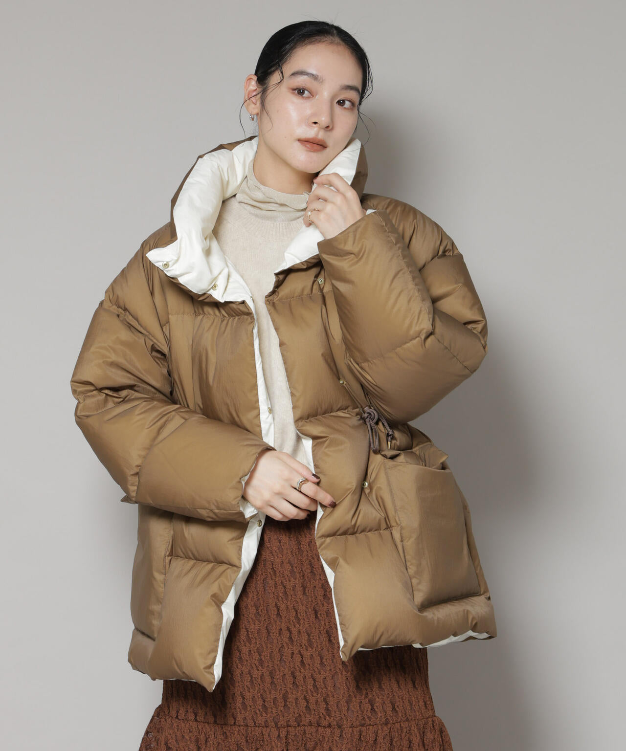 「西川ダウン(R)」バイカラーボリュームダウン 6695214304