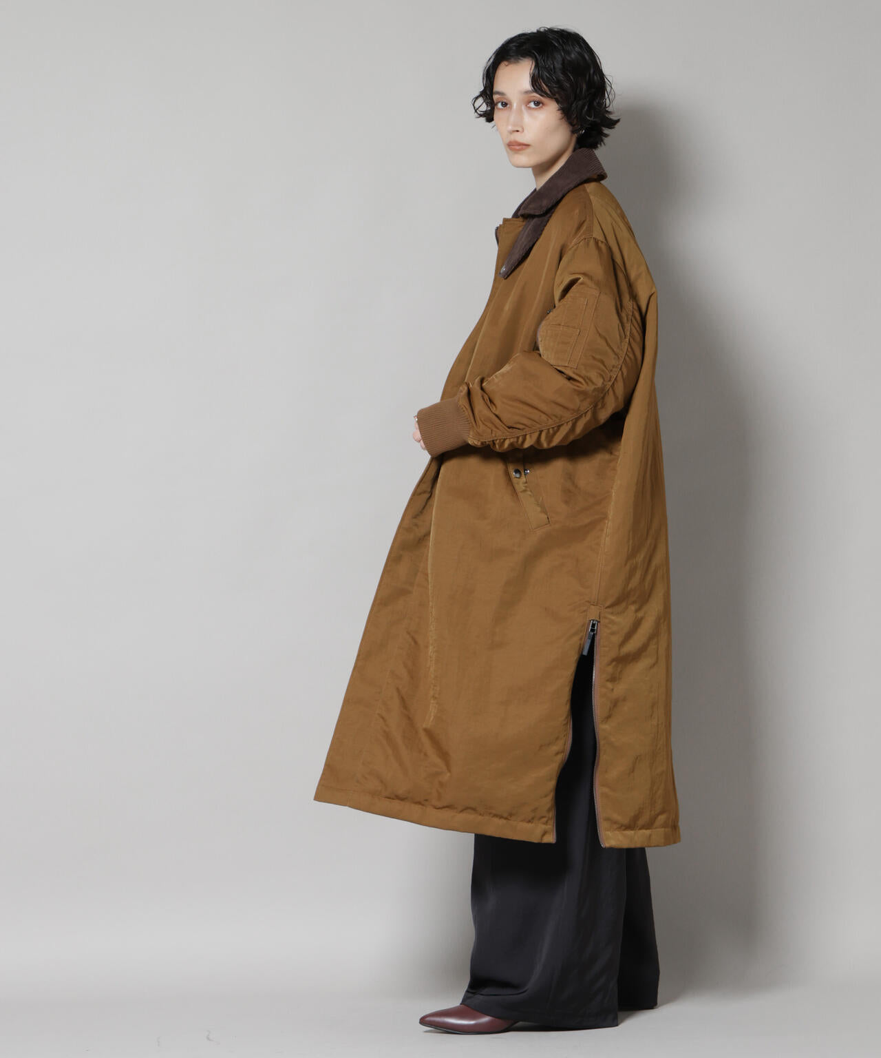 「STEVELOUR」「西川ダウン(R)」ミリタリーロングコート 6695214305