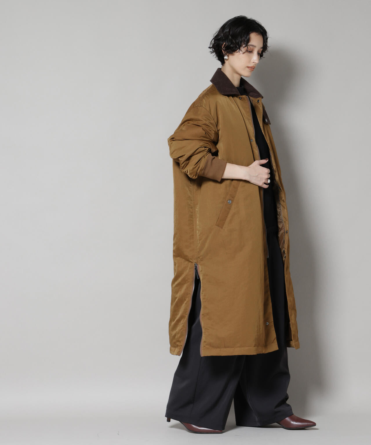 「STEVELOUR」「西川ダウン(R)」ミリタリーロングコート 6695214305