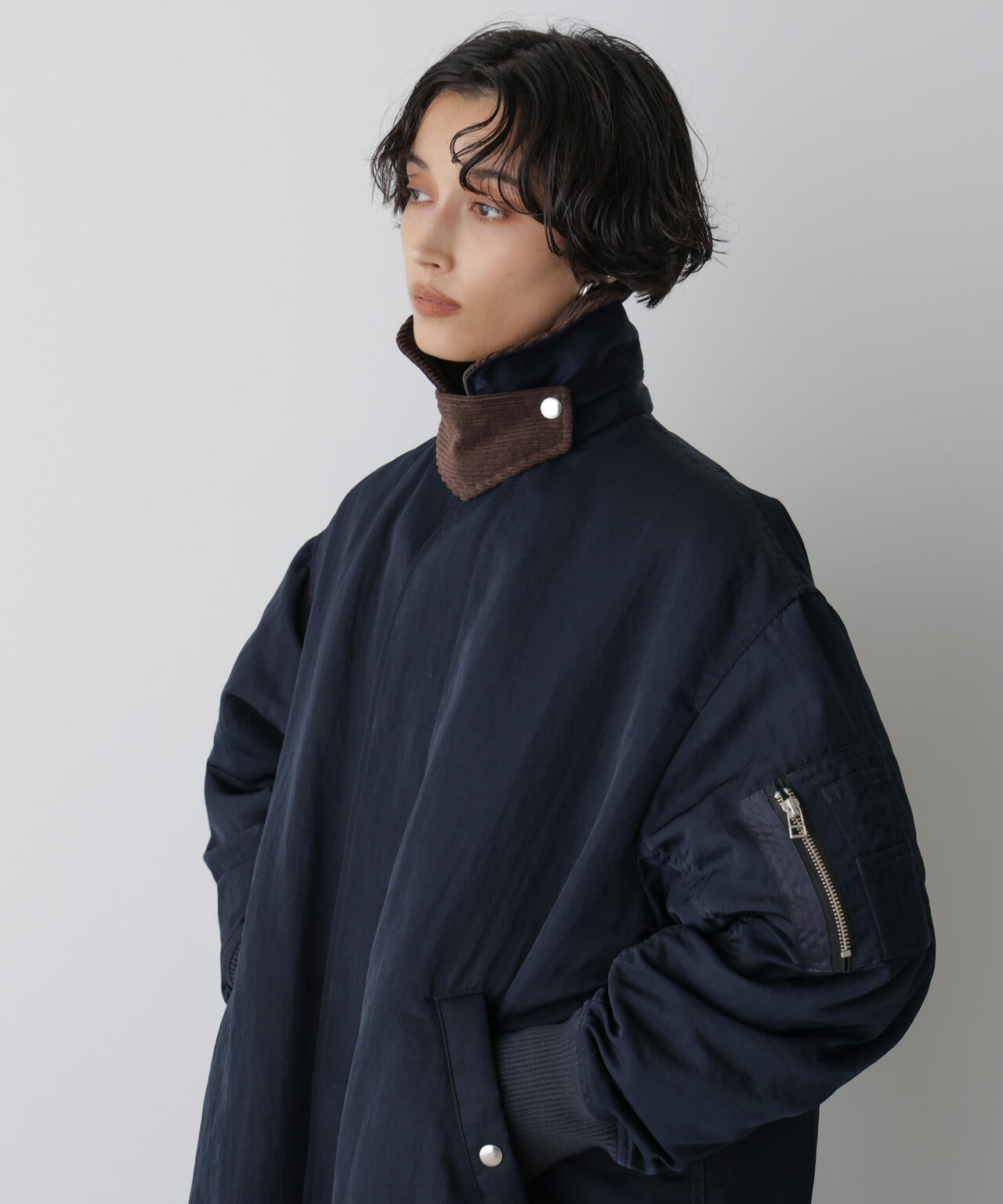 「STEVELOUR」「西川ダウン(R)」ミリタリーロングコート 6695214305