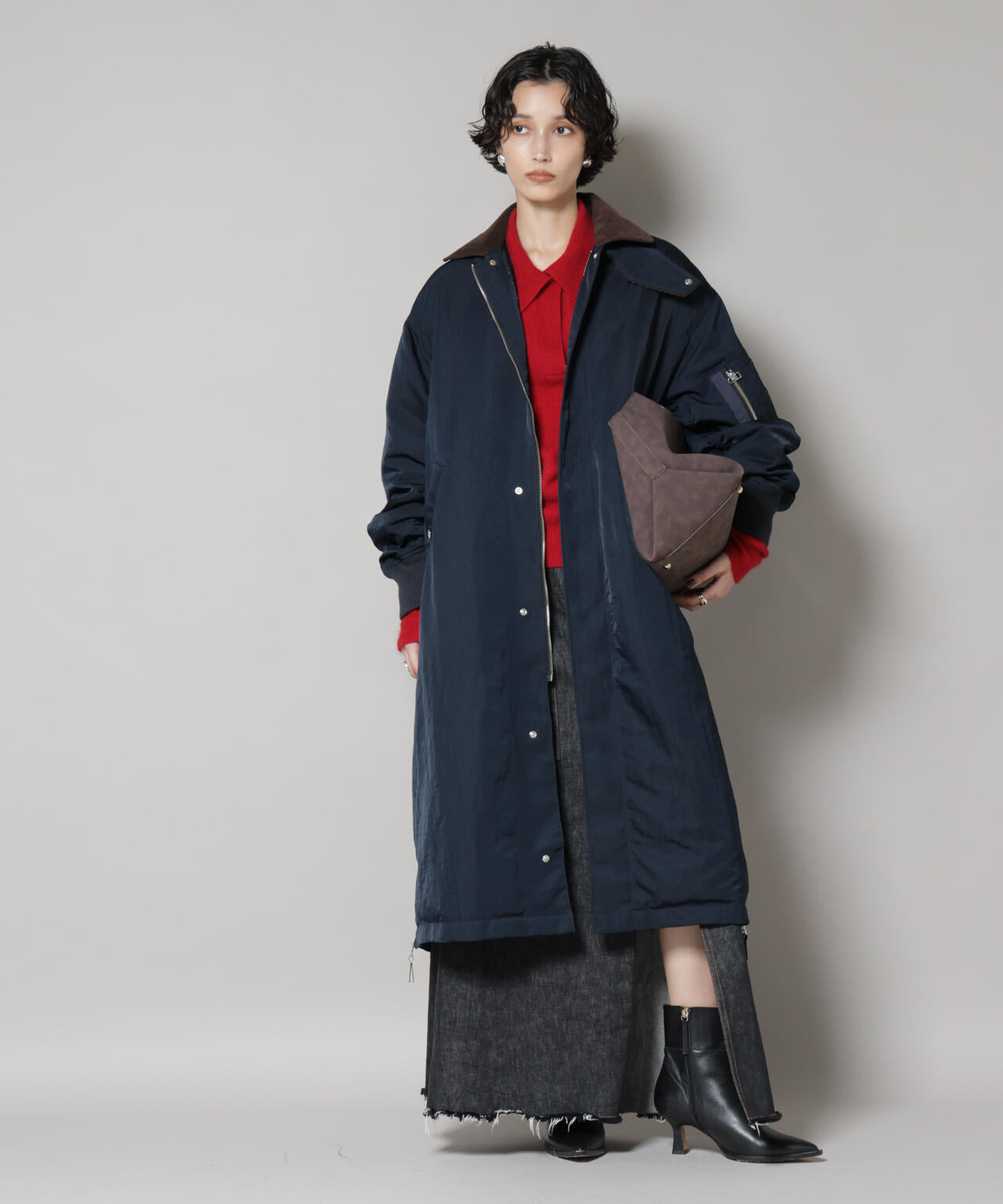 「STEVELOUR」「西川ダウン(R)」ミリタリーロングコート 6695214305