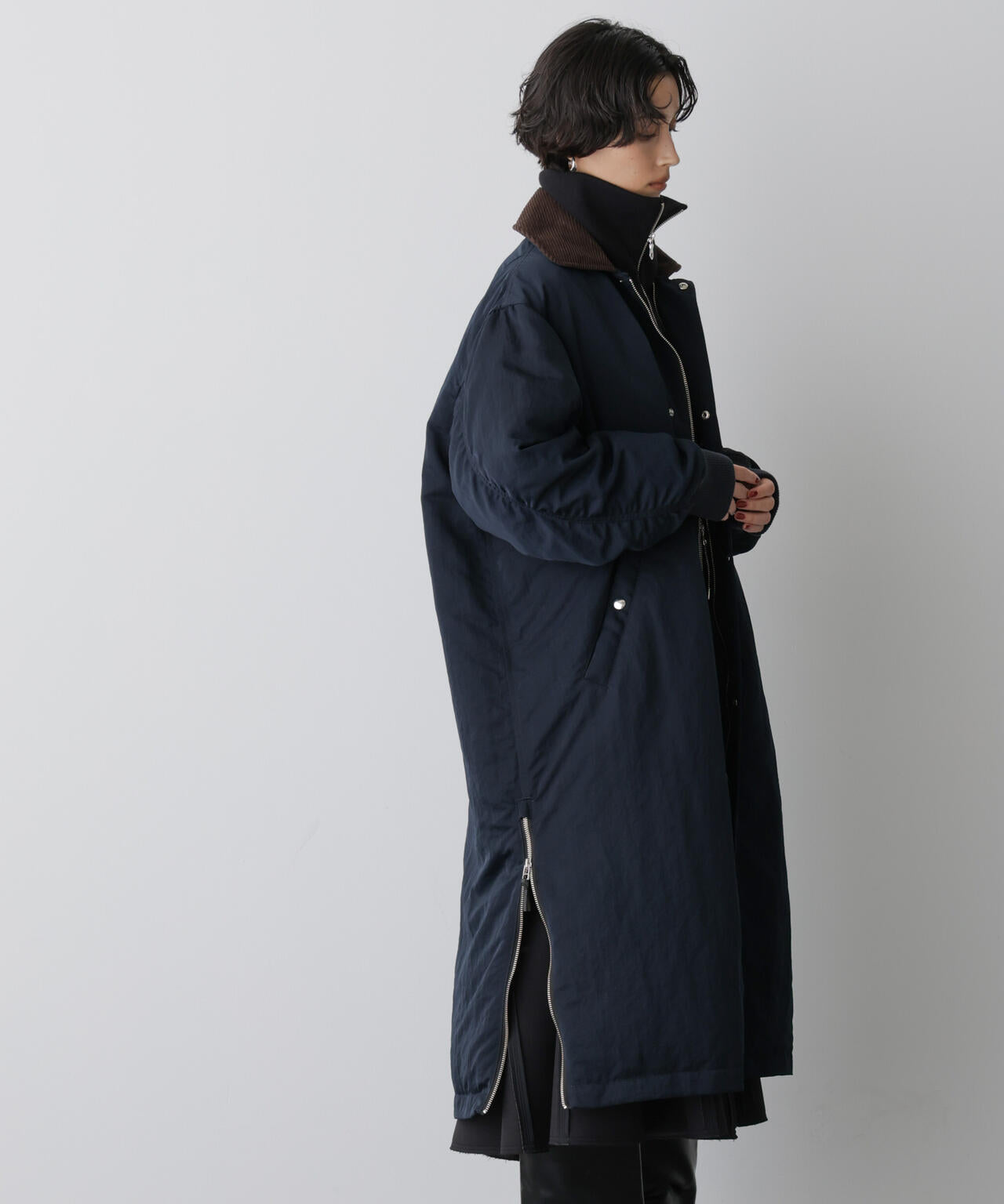 「STEVELOUR」「西川ダウン(R)」ミリタリーロングコート 6695214305