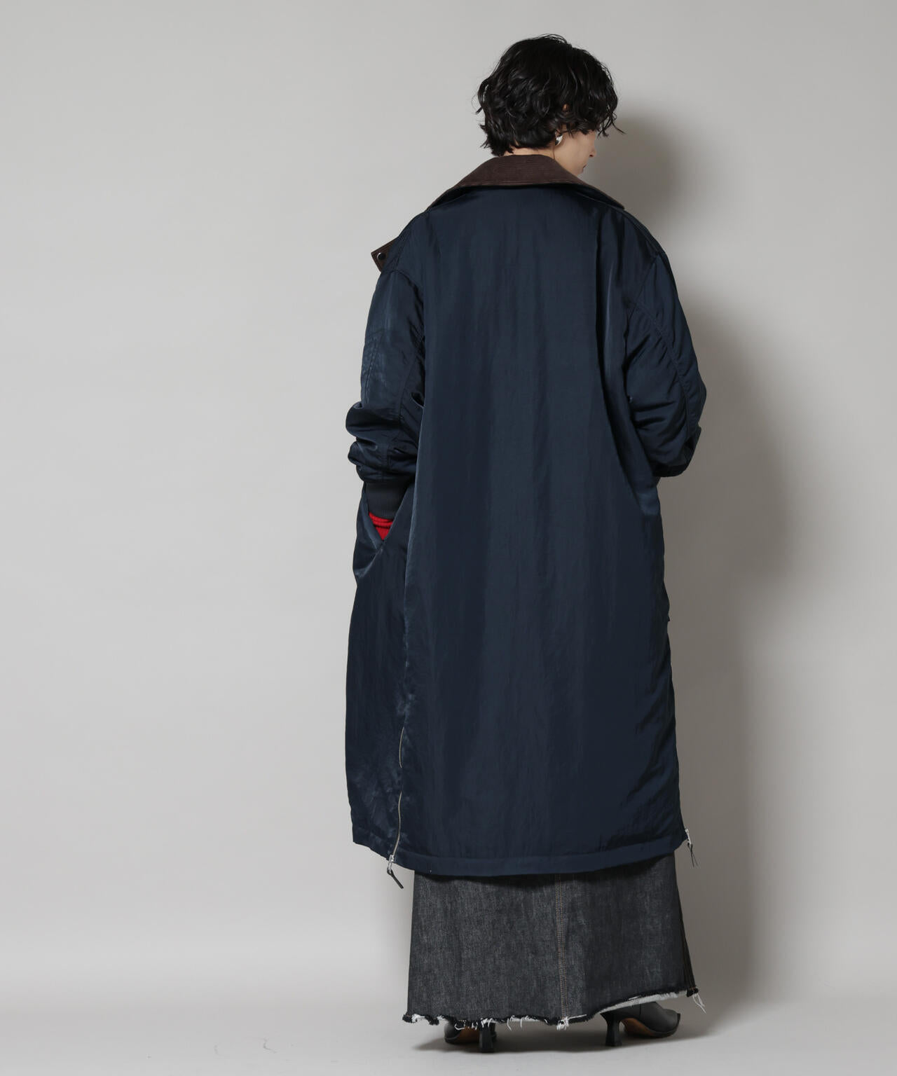 「STEVELOUR」「西川ダウン(R)」ミリタリーロングコート 6695214305