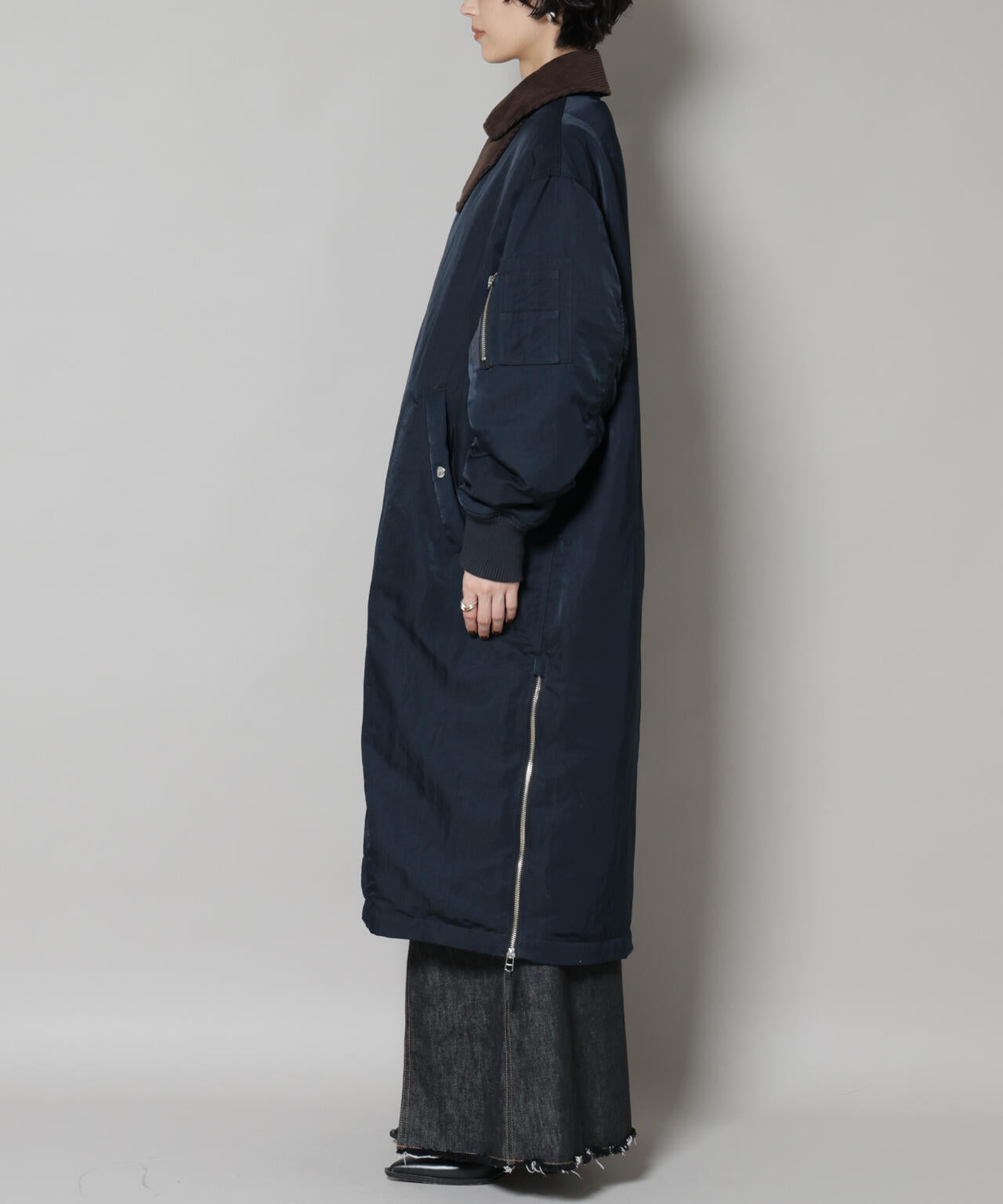 「STEVELOUR」「西川ダウン(R)」ミリタリーロングコート 6695214305