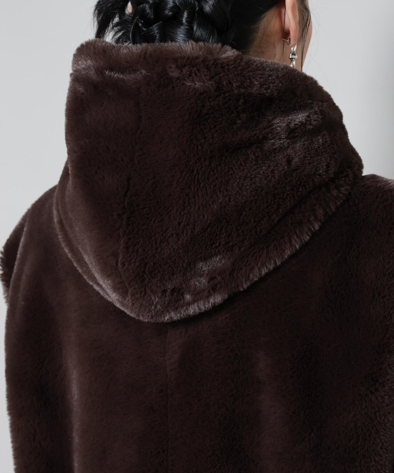 フェイクファーフードベスト 6695216305