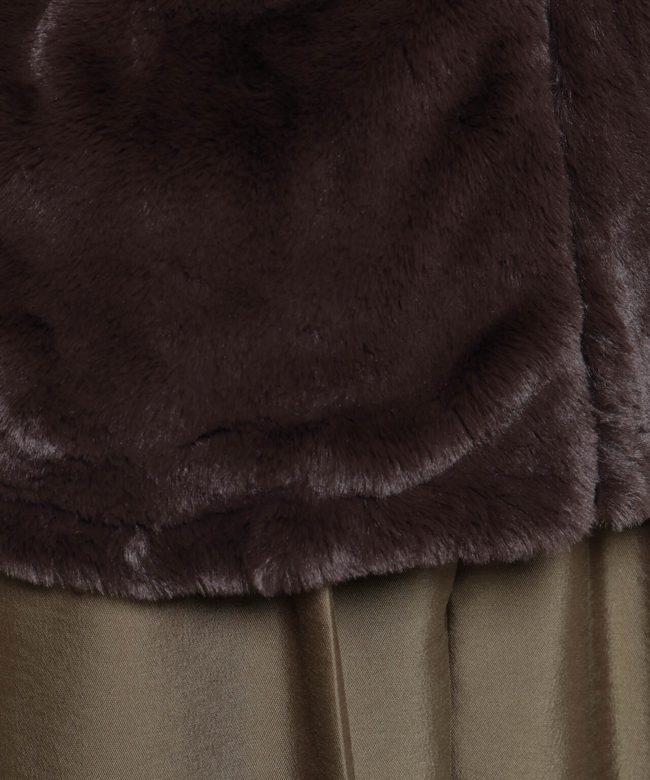 フェイクファーフードベスト 6695216305