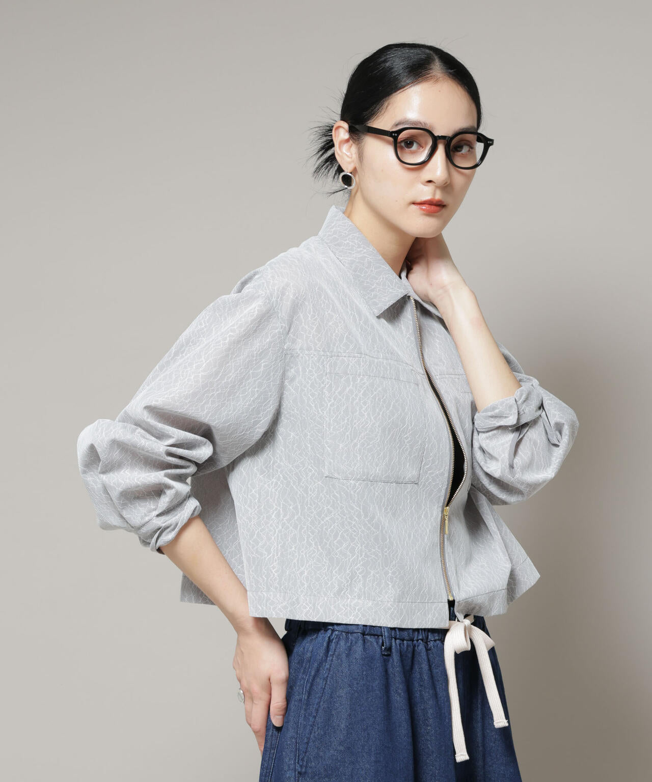 レースボンディングシャツブルゾン 6695216306