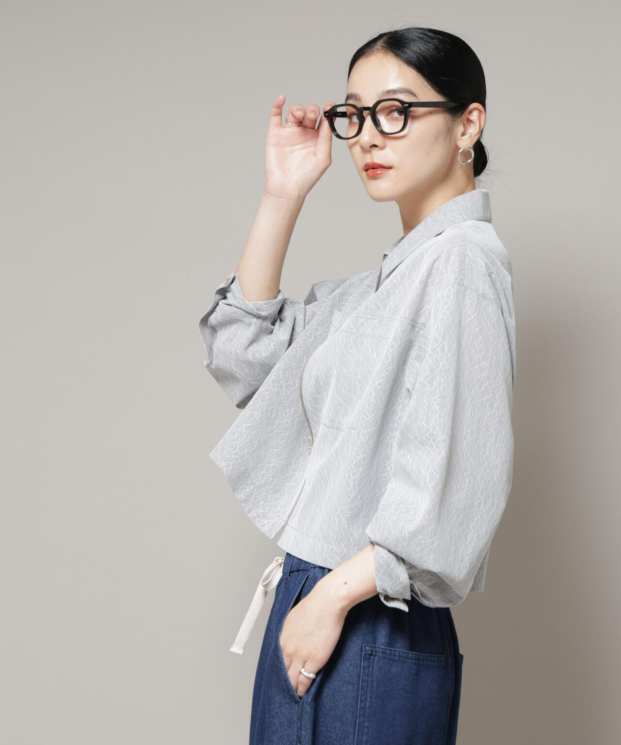 レースボンディングシャツブルゾン 6695216306