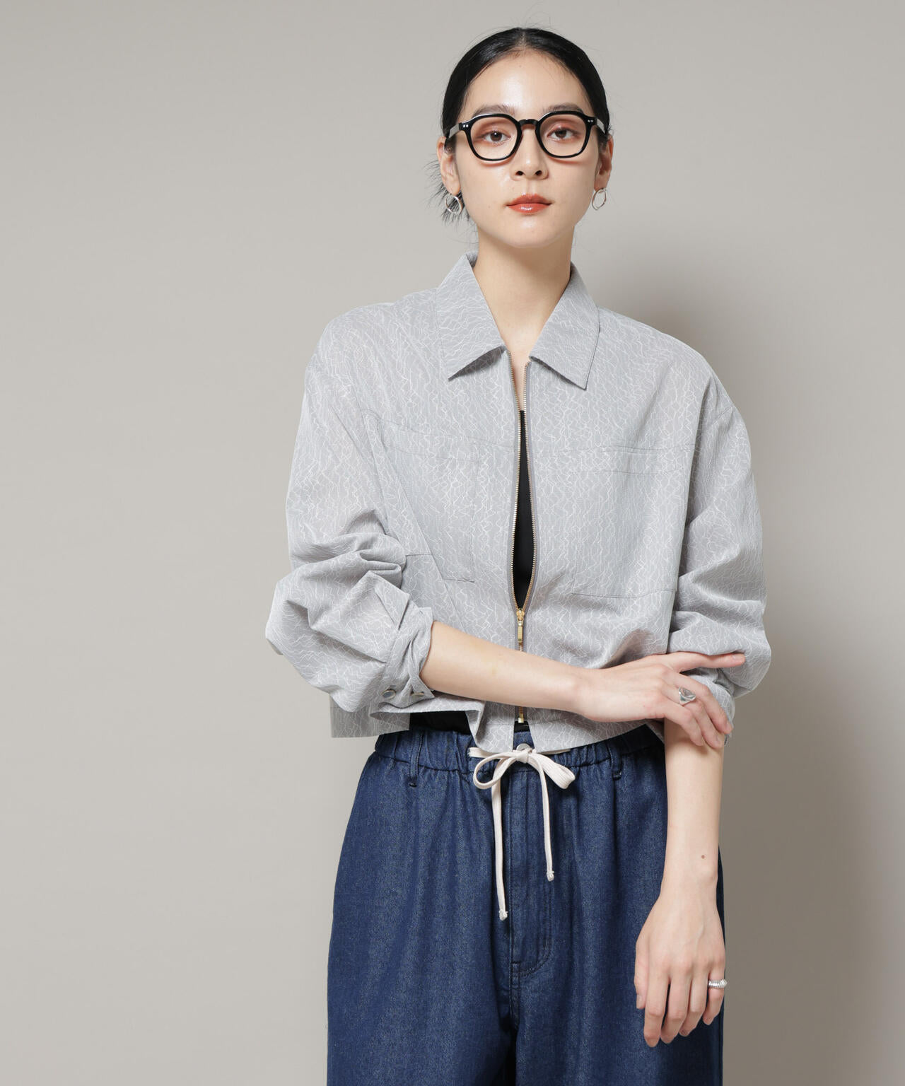 レースボンディングシャツブルゾン 6695216306