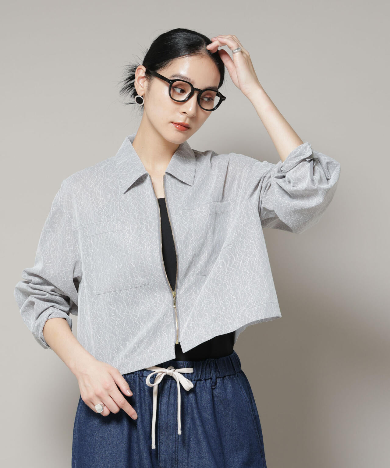 レースボンディングシャツブルゾン 6695216306