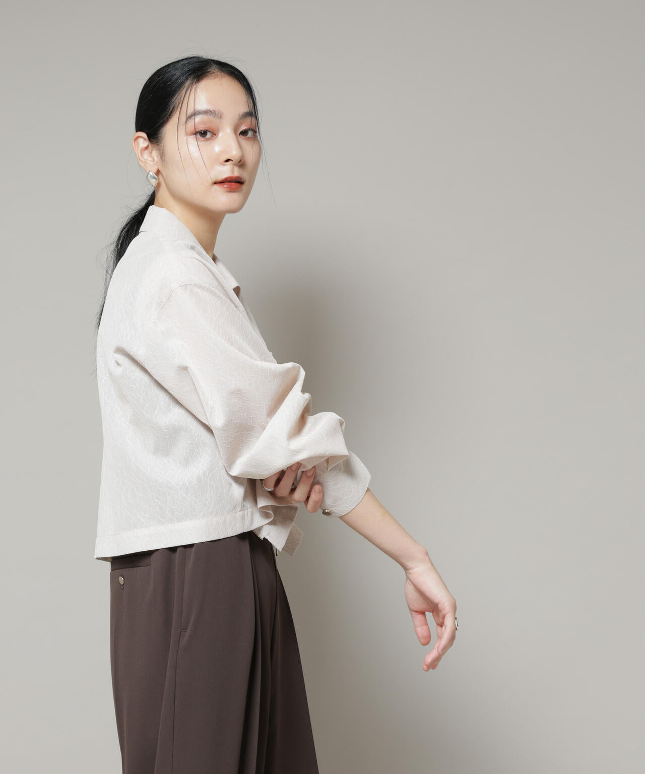 レースボンディングシャツブルゾン 6695216306