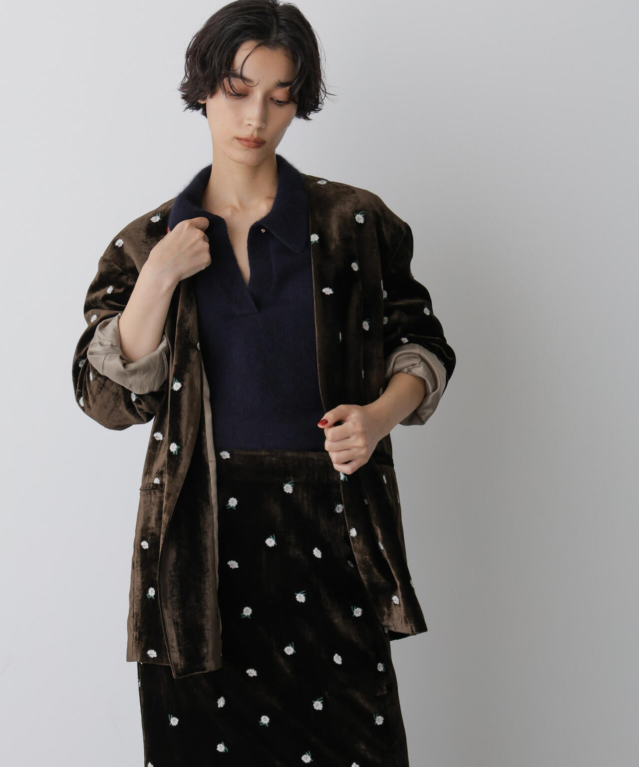 「STEVELOUR」ベロアブルームジャケット(セットアップ可) 6695216310