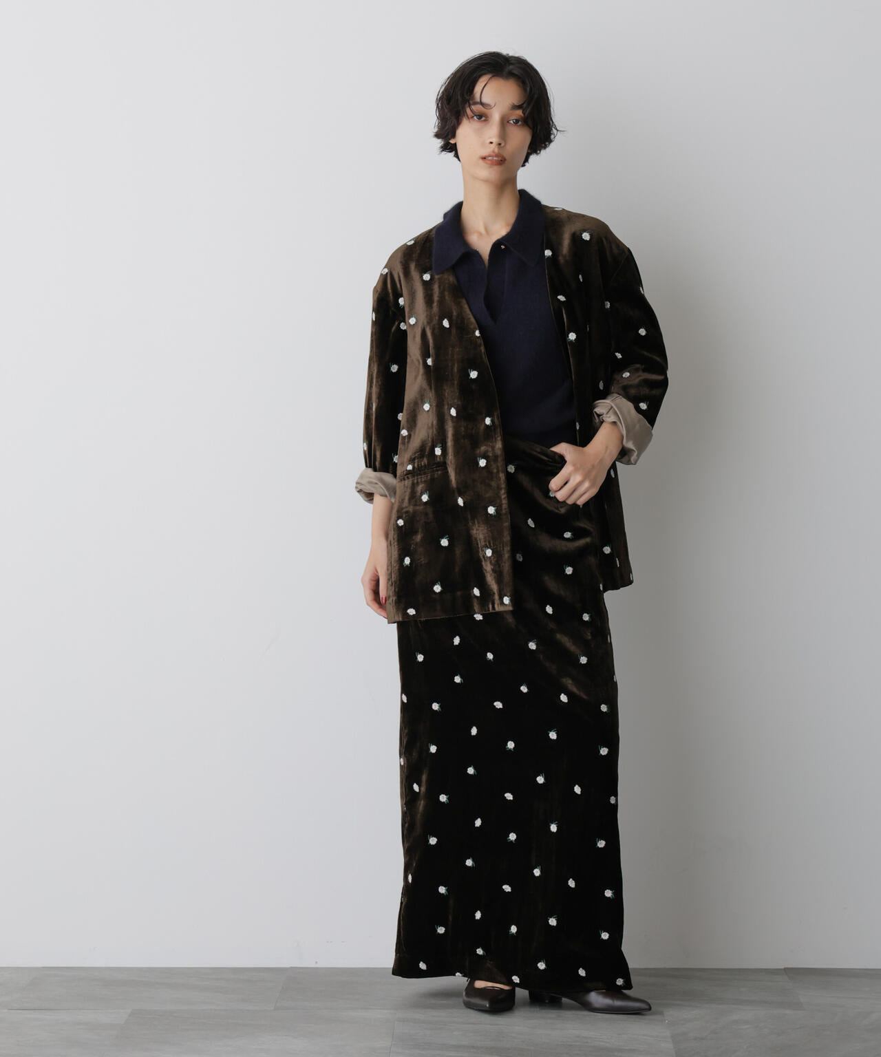 「STEVELOUR」ベロアブルームジャケット(セットアップ可) 6695216310