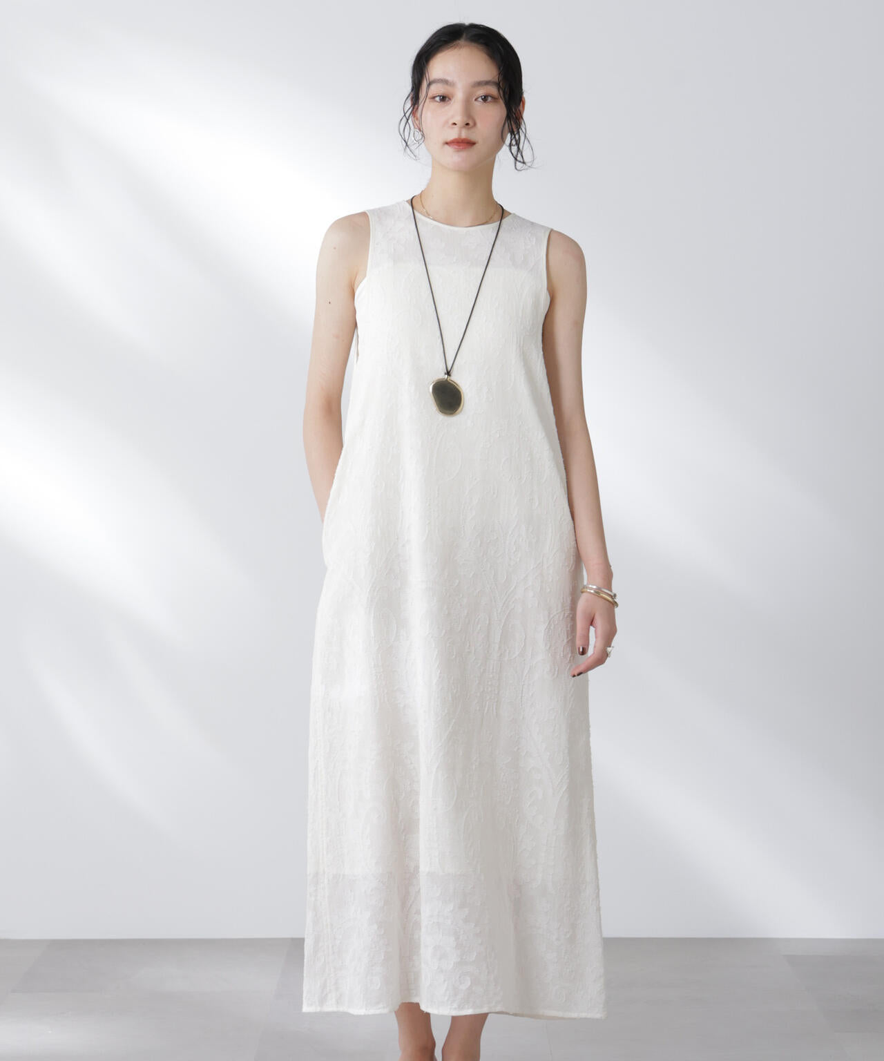 made in india カットワークジャカードワンピース(セットアップ可) 6695219300