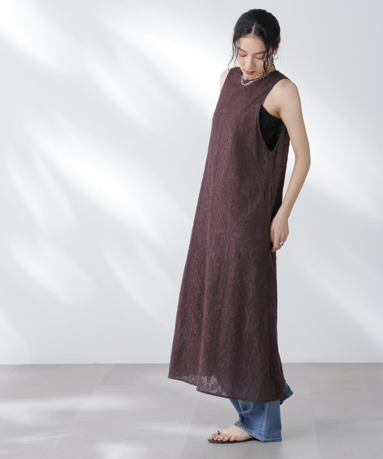 made in india カットワークジャカードワンピース(セットアップ可) 6695219300