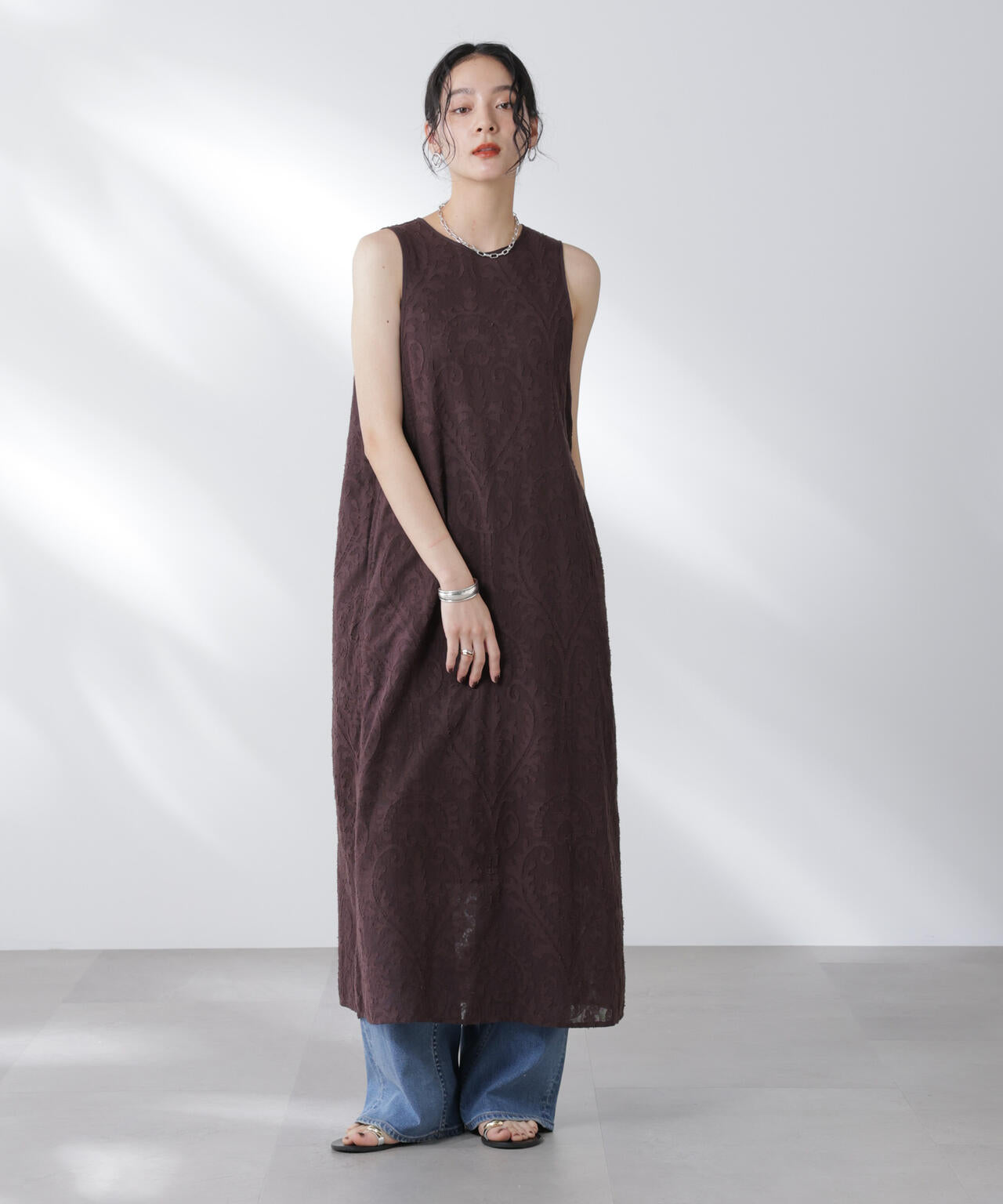 made in india カットワークジャカードワンピース(セットアップ可) 6695219300