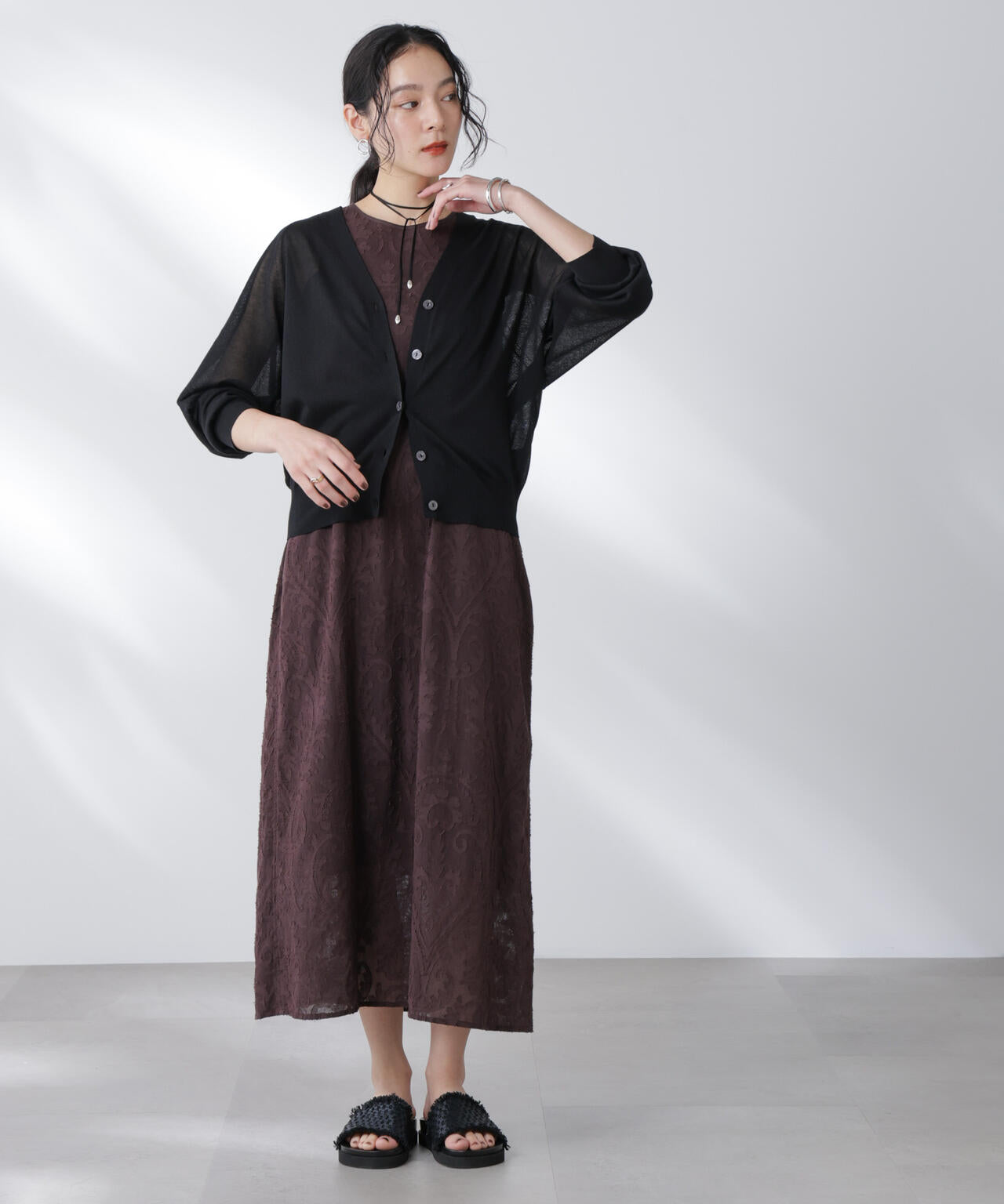 made in india カットワークジャカードワンピース(セットアップ可) 6695219300