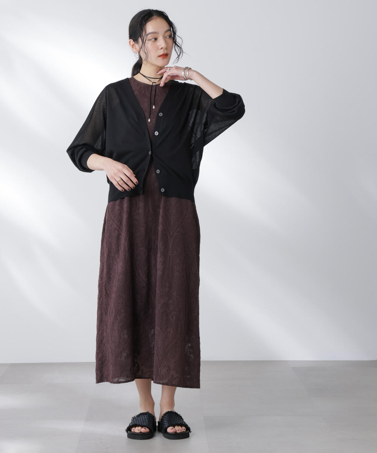 made in india カットワークジャカードワンピース(セットアップ可) 6695219300