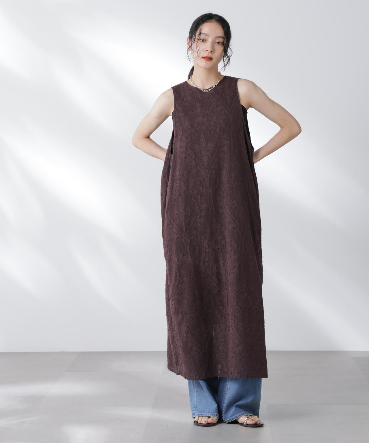 made in india カットワークジャカードワンピース(セットアップ可) 6695219300