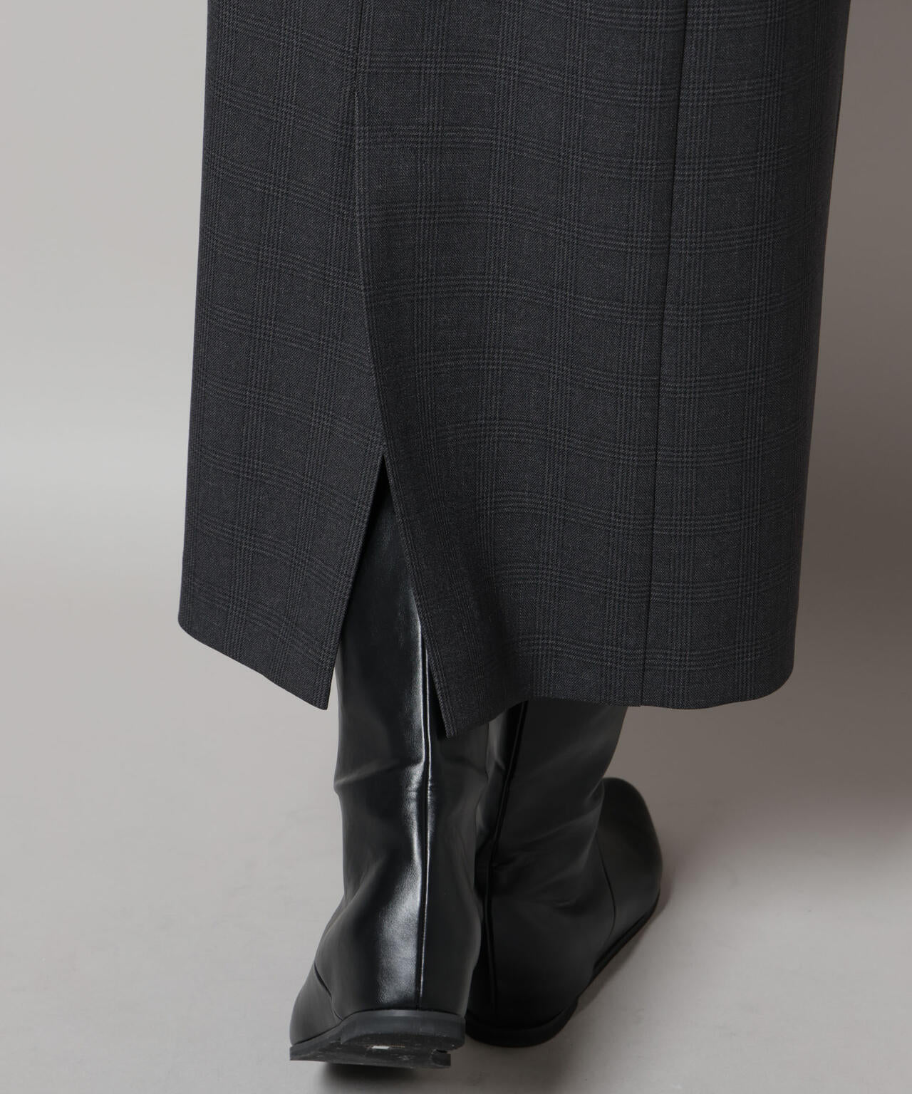 ストレッチサージチェックVネックワンピース(セットアップ可) 6695219301