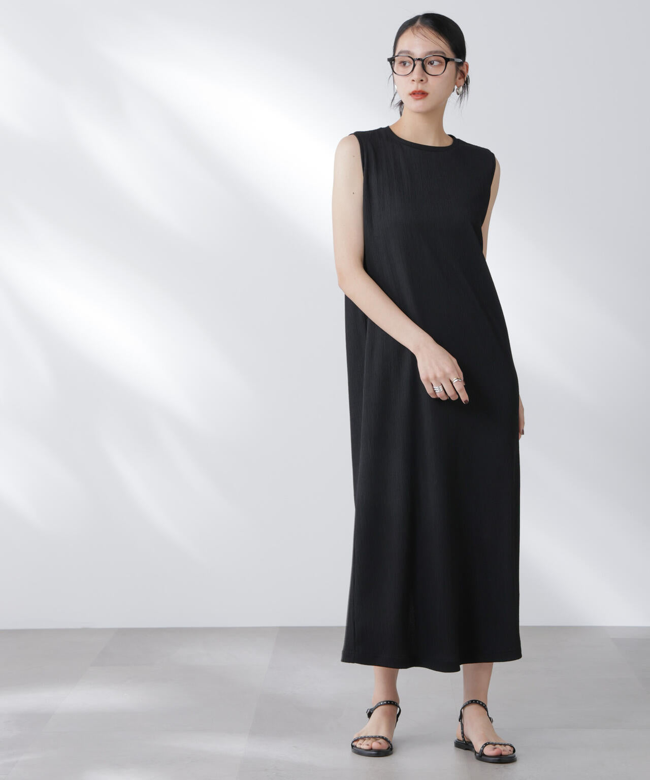 チュールキャミ×カットワンピースセット 6695219306